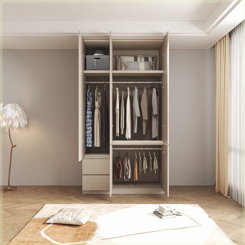 衣柜家用卧室柜子实木储物柜加高耐用推拉移门定制大衣橱2024新款