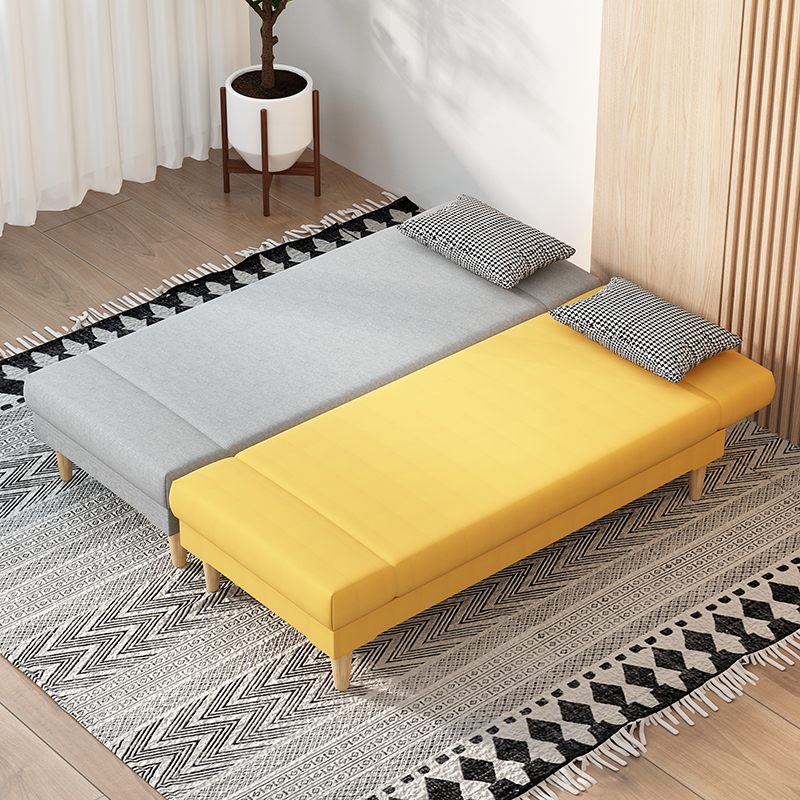 阳台单人布艺牀摺叠牀贵妃沙发牀一体两用小型简易拼接牀加宽躺椅