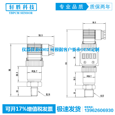 PCM300扩散硅压力变送器 CMC计量认证 CE认证高稳定压力变送器