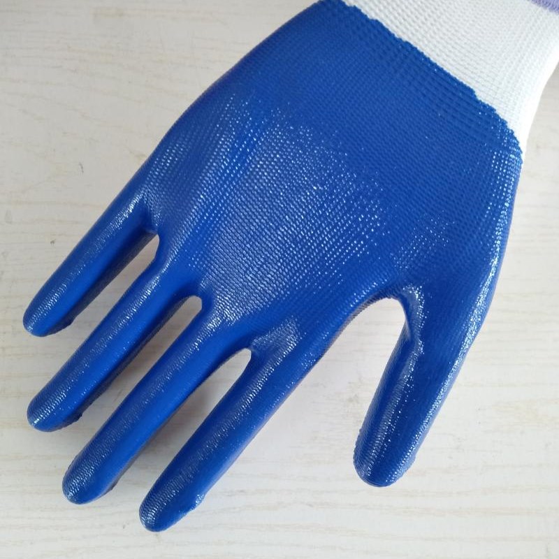 12双包邮星宇红宇N529尼龙丁腈耐磨防滑工人建筑劳保挂胶男女手套