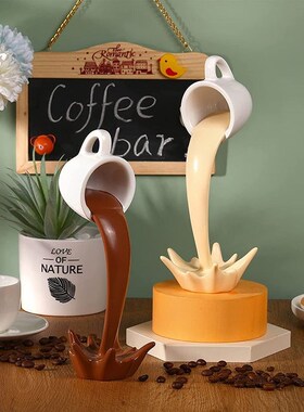 拿铁咖啡机店摆件吧台创意主题用品模型氛围布置置物架迷你装饰品