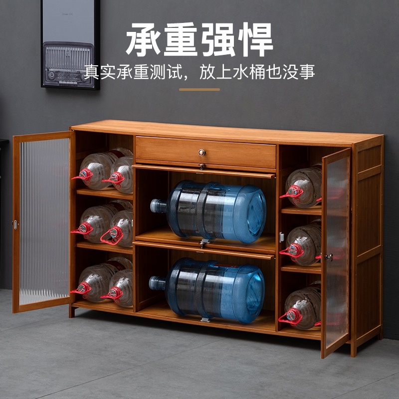 书架置物架落地客厅储物柜分层简易展示柜收纳柜卧室靠墙带门书柜