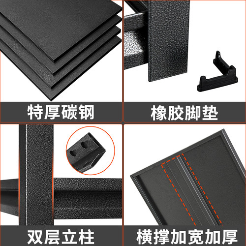静依诺厨房置物架落地储物收纳架微波炉烤箱架可调节家用阳台三层