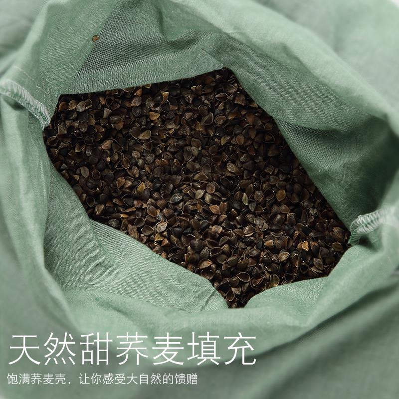 荞麦枕头加厚加高舒适荞麦皮壳填充枕芯深度睡眠方形护颈枕颈椎枕