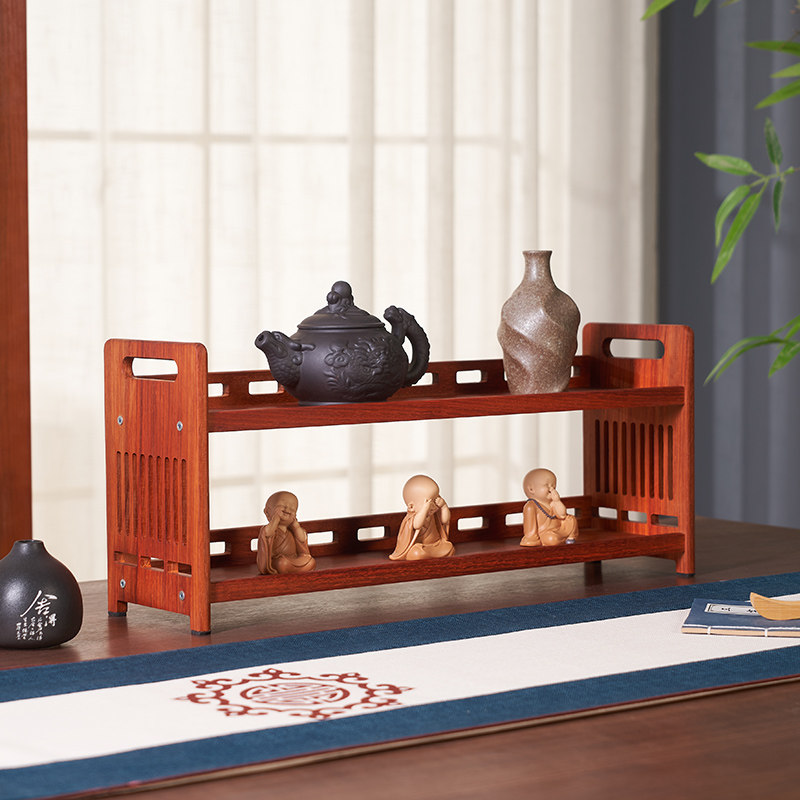 实木红花梨茶台博古架茶壶摆放架茶具架茶杯收纳架茶器古董置物架,住宅家具,多宝格/博古架,淘宝优惠券,粉丝福利购,淘宝优惠卷