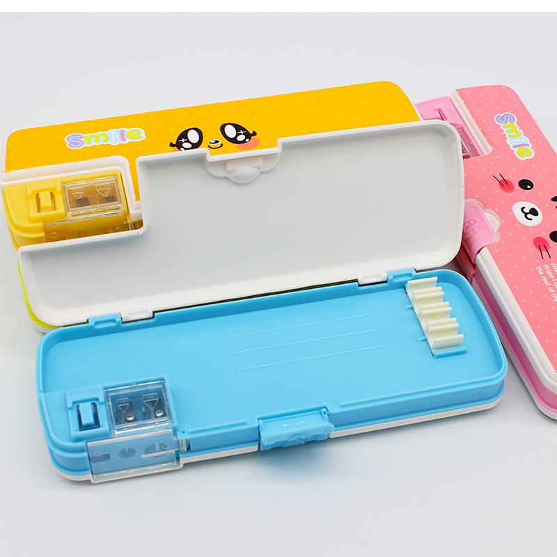 文具盒小学生幼儿园创意多功能铅笔盒女孩男孩儿童卡通塑料笔盒