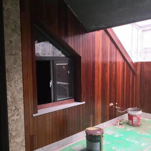 防腐木实木吊顶木板印尼户外阳台桑拿板室外菠萝格墙面护墙裙扣板