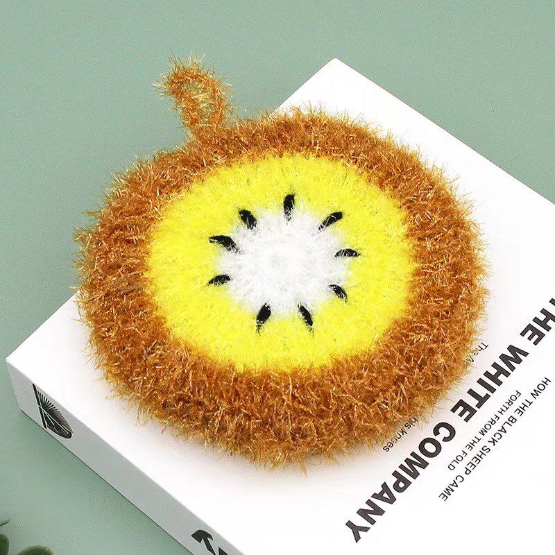 韩式正猕猴桃亚克力纤维洗碗巾厨房清洁不沾油加厚去污刷锅刷碗布