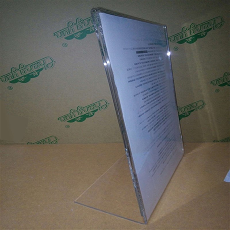 A4斜型桌面展示有机玻璃广告牌台牌台卡标价透明展示牌定制台签牌