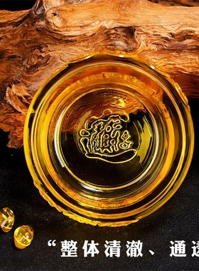 淄博琉璃桌面黄水晶小摆件聚宝盆招财进宝米缸金元宝聚财乔迁开业