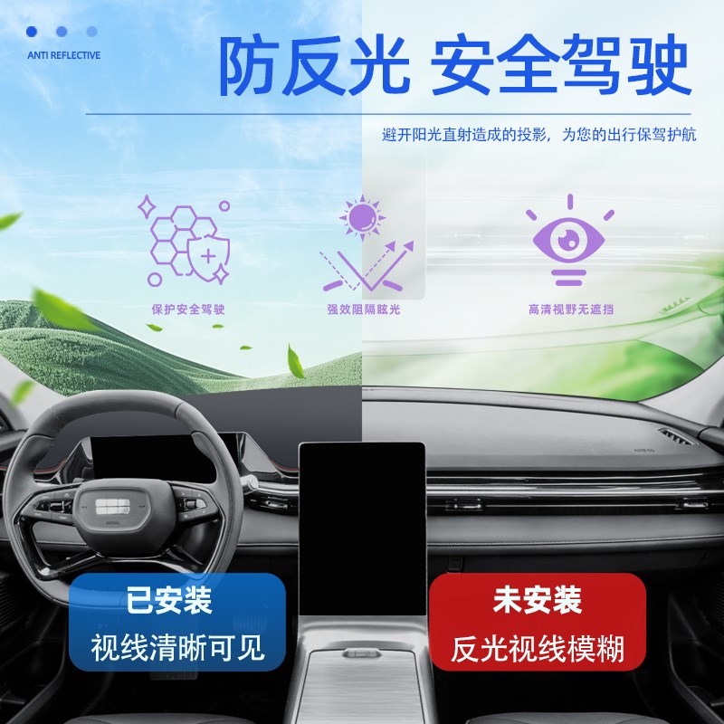 适用吉利银河L6避光垫仪表台中控防晒汽车装饰用品内饰配件改装件