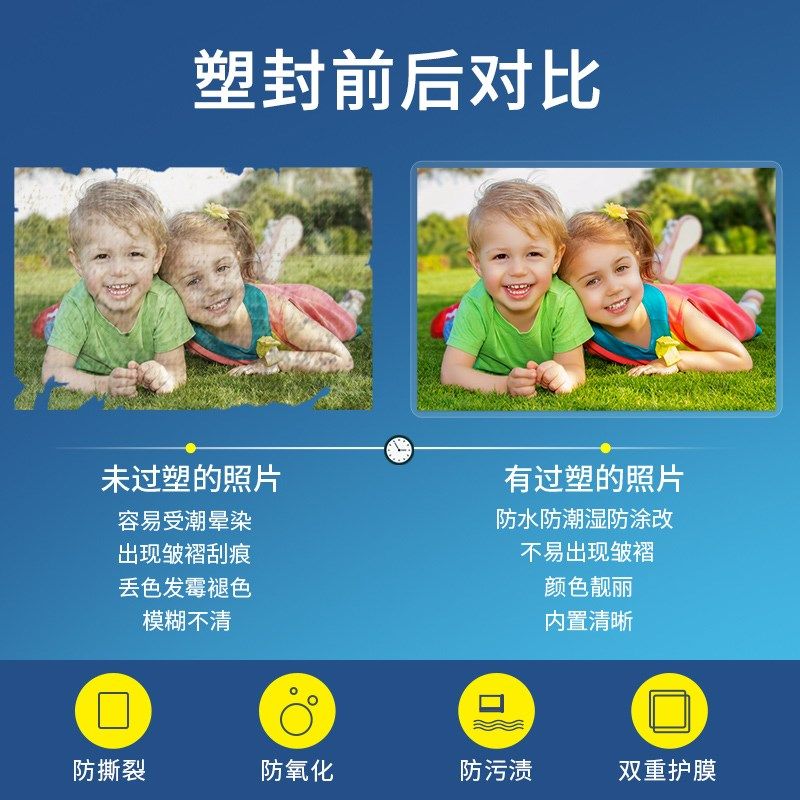 塑封机过塑机4合1多功能带裁纸刀照片塑封机a3/a4办公家用相片热