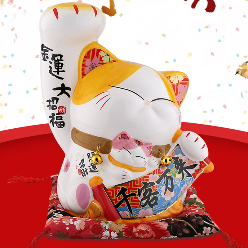 招财猫摆件大手招财存钱储蓄罐创意乔迁礼品店铺开业礼物大力劫财
