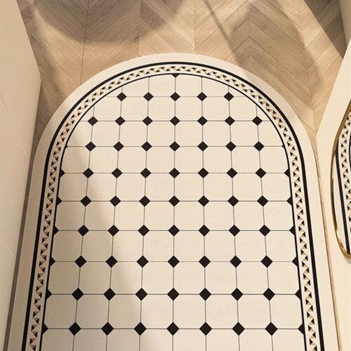 轻奢复古进门垫防水防滑皮革地垫可裁剪可擦免洗pvc地毯门厅地垫