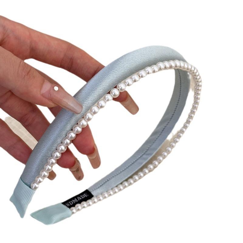 千金珍珠!气质温柔珍珠发箍女!新款高级感盘发器高颅顶头箍发饰