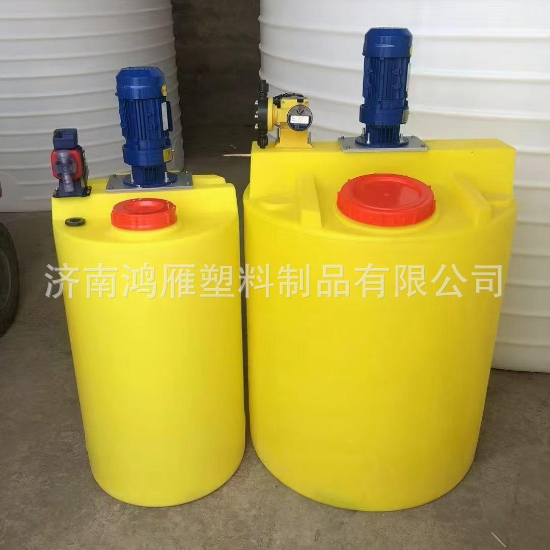 济南厂家直销200LPE加药箱搅拌罐PACPAM计量箱药剂桶投药桶