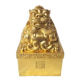 铜公貔貅印章独角皮休玉玺中式摆件家居办公饰品黄铜工艺品可刻字