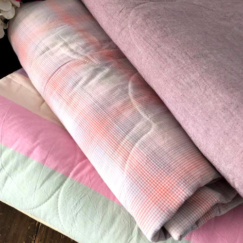 辛妈家纯棉水洗棉棉花夏被四季被柔软亲肤条纹简约