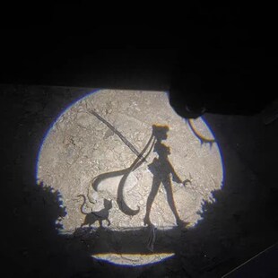 迎宾灯车门氛围灯下车投影免接线自动美少女卡通可爱汽车装饰用品
