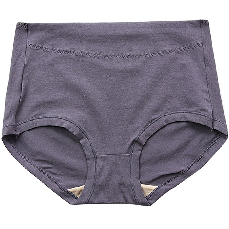 艾草纯棉抗菌内裤女大码胖mm200斤高腰无痕收腹棉质面料女士短裤