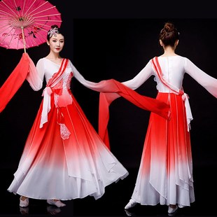 惊鸿舞演出服古风女飘逸古典舞采薇舞蹈服装 水袖 舞蹈服中国风甩袖