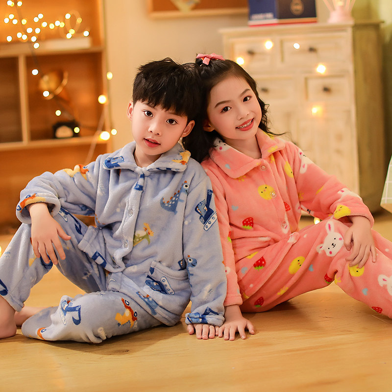 秋冬新款儿童睡衣长袖套装法兰绒保暖宝宝空调小女孩子男童家居服,童装/婴儿装/亲子装,家居服套装,淘宝优惠券,粉丝福利购,淘宝优惠卷