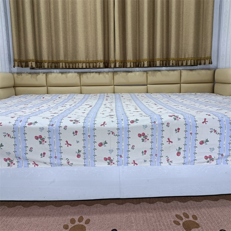 复古榻榻米床单纯棉大炕单3/4米100纯棉斜纹面料加密定制做四件套