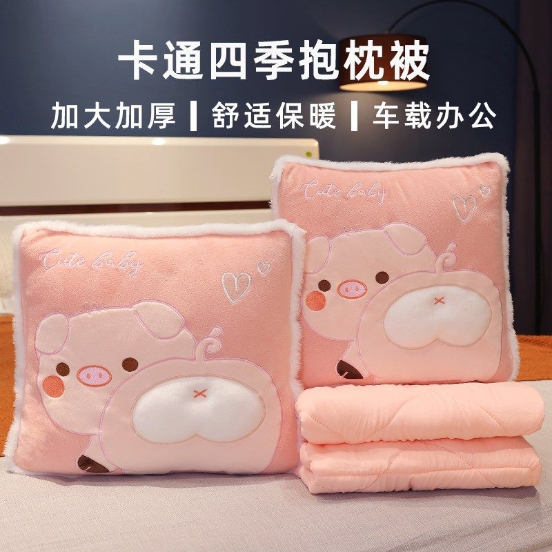 抱枕被子两用冬天加厚办公室午睡毯子二合一车载沙发睡觉枕头靠枕