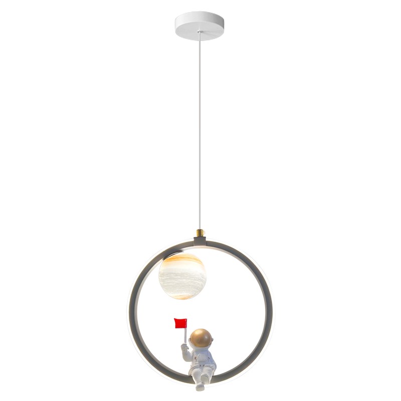 儿童房床头吊灯男孩创意卡通宇航员太空人卧室小吊灯房间装饰灯具