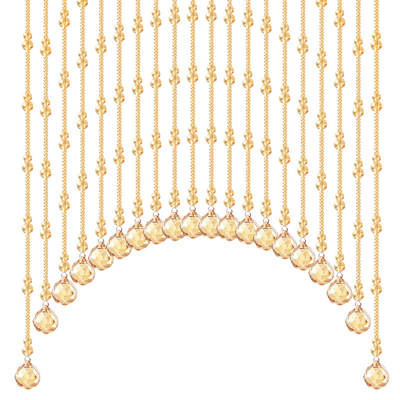新款轻奢水晶珠帘隔断门帘玄关客厅卧室屏风挂帘子鞋柜装饰免打孔