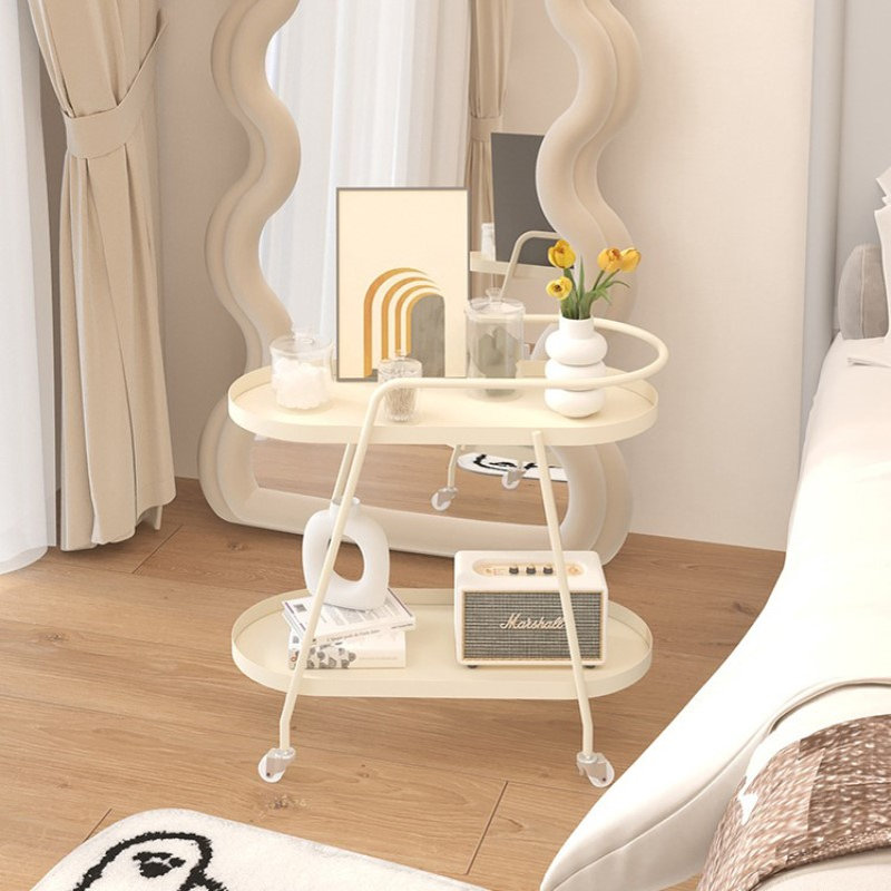 设计感床头柜现代简约卧室奶油风床头置物架创意极窄可移动小边柜