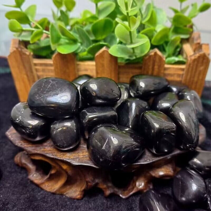 100克价20至30毫米左右煤晶裸石滚石摆件鱼缸盆景石花园装饰等