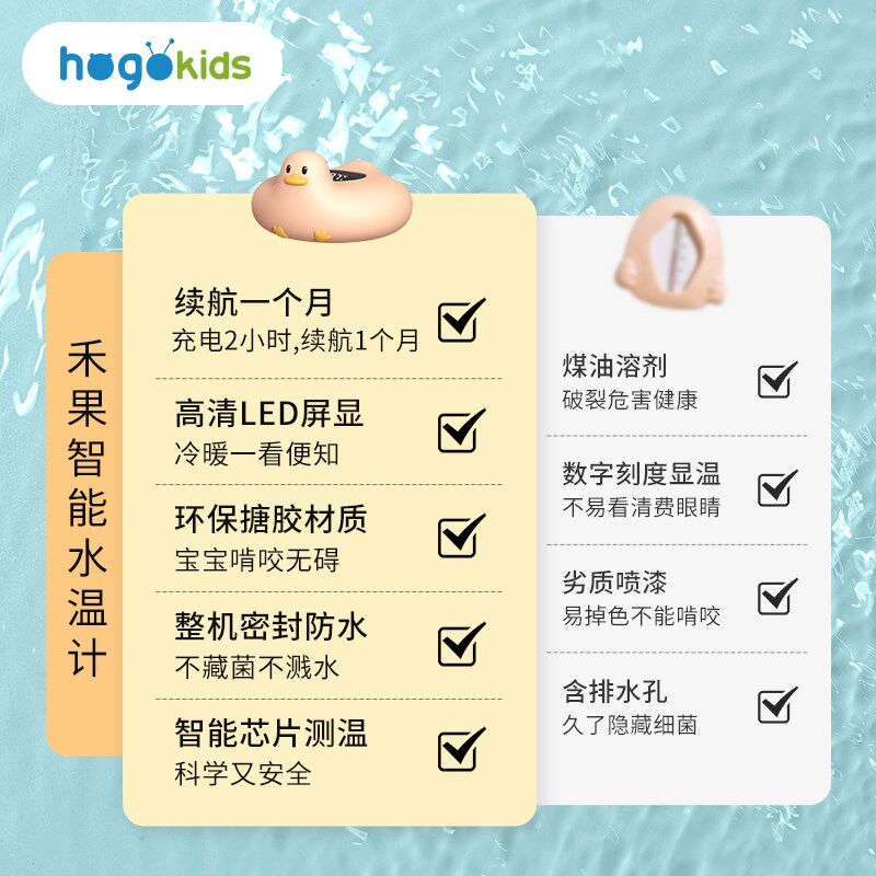 水温计婴儿洗澡测水温度计宝宝感温器儿童新生婴儿浴缸Y电子水温