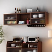 实木厨房吊柜墙i壁柜墙上储物柜餐边柜阳台卫生间挂墙置物收纳柜