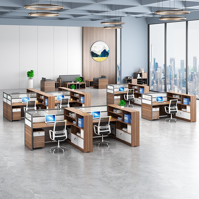 职员办公桌4人位2人财务屏风工位办公桌椅组合简约现代办公室桌子