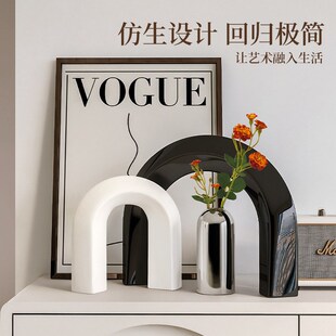 奶油风抽象艺术摆件轻奢高档客厅玄关柜电视柜酒柜创意家居装饰品