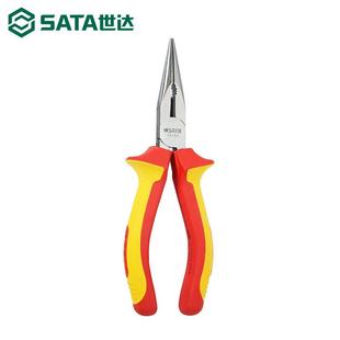 8寸电工省力歪头尖口钳 世达工具绝缘尖嘴钳德国进口耐高压6