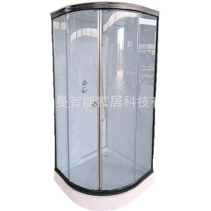 90*90cm洗澡一体冲凉房弧形带底座农村简易浴室旧房改造箱房浴室