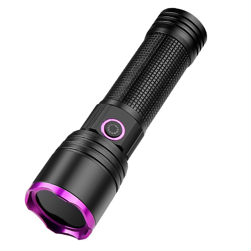 新款大功率紫光手电uv黑镜珠宝荧光防伪检测365nm紫光灯现货