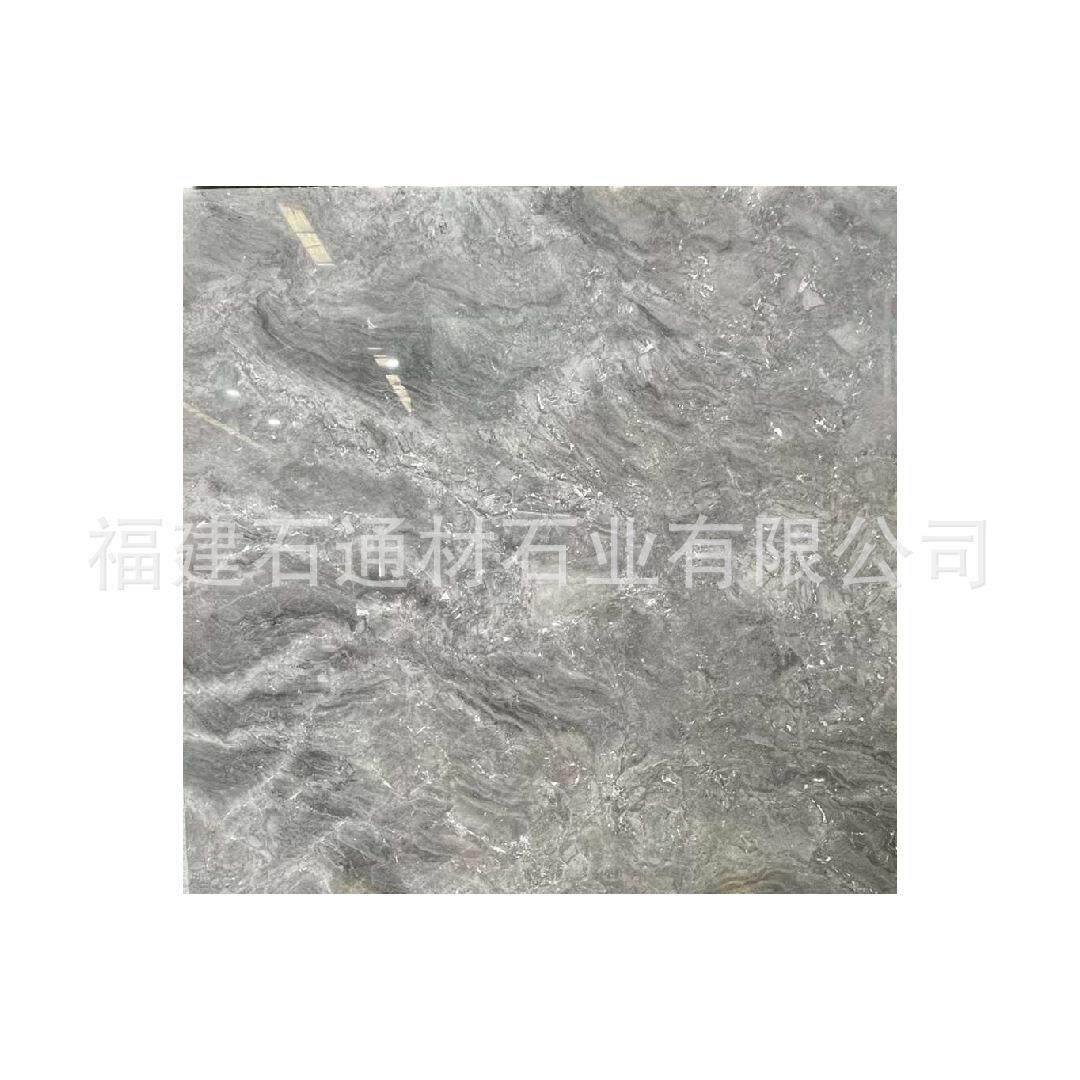 星际灰色大理石板 楼梯踏步台阶天然石材室内大理石地板