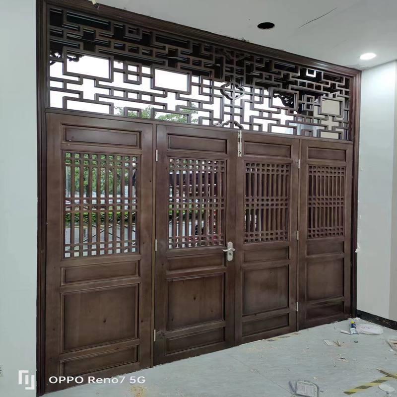 仿古门楼户外古建门头实木屋檐中式风格庭院店铺装饰厂家