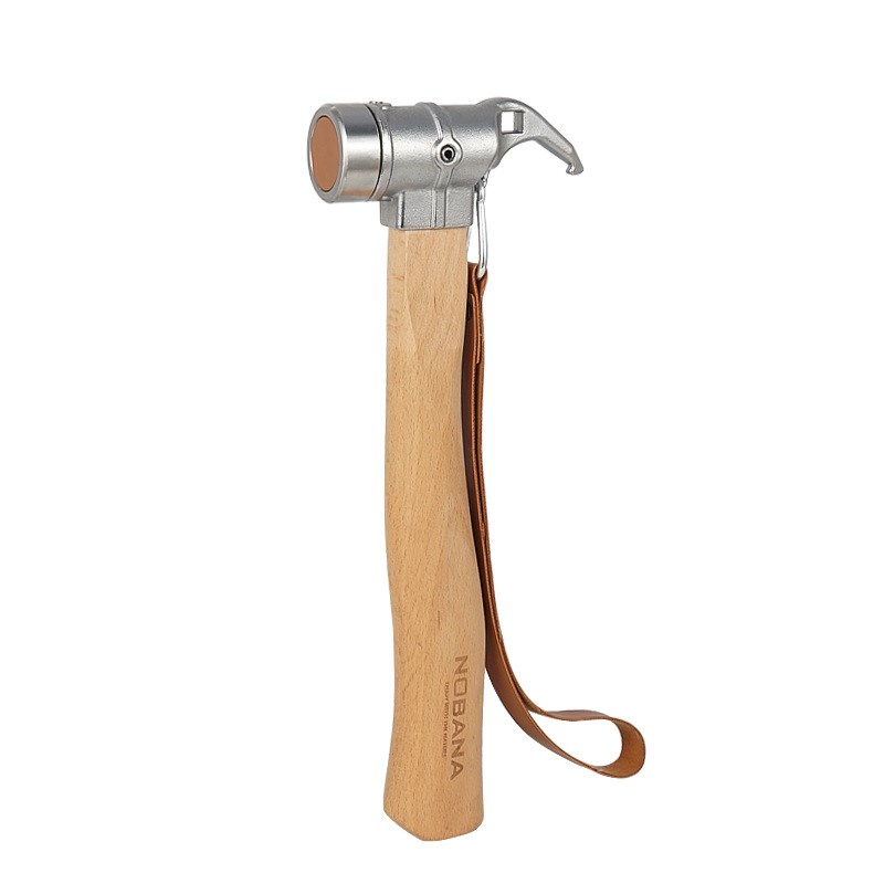 NOBANA户外不锈钢锤榉木手柄紫铜锤野营多功能帐篷天幕地钉锤子