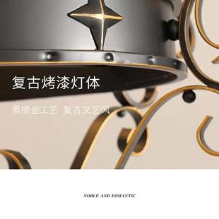 美式 酒店吊燈 樓大廳臥室餐廳法式 復(fù)古客廳書房燈具復(fù)式