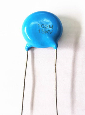 厂家直销陶瓷高压瓷片电容器松家ZONKAS102M15KV Y5T P=12.5 蓝色