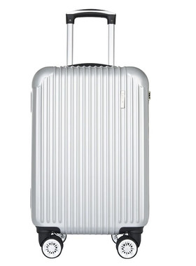WRC经典竖纹亮面拉杆箱W-J80888 银色 20英寸 京K