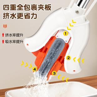 挤水拖布卫生间干湿两用地拖加粗 TD61海绵拖把吸水家用胶棉对折式