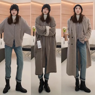 100精仿羊毛 独家定纺环保染色微落肩外套WTZ107BSW 超能小太阳