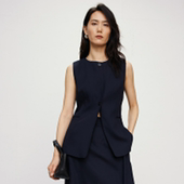 WTZ666BSN 百搭通勤休闲气质女士马甲开衫 超能小太阳严选 时尚