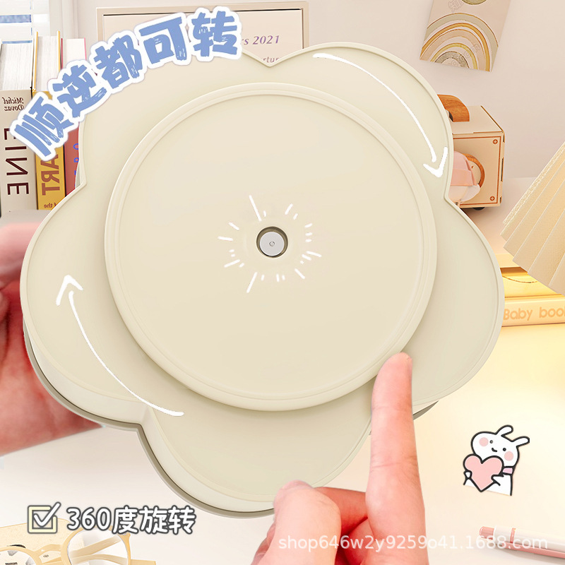 旋转笔筒多功能大容量桌面加厚文具收纳盒学生笔筒创意可爱送卡通
