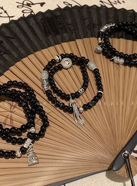 新中式山鬼花串珠手串女国风复古2023年新款手链秋季个性百搭手饰